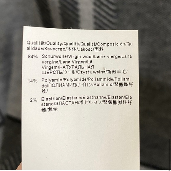 Hugo Boss Gray Plaid Wool Blend Knit Sweater Dress - Picture 9 of 10